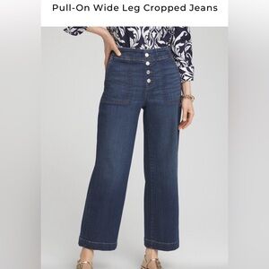 Chico’s Pull-On Cropped Wide Leg Jeans